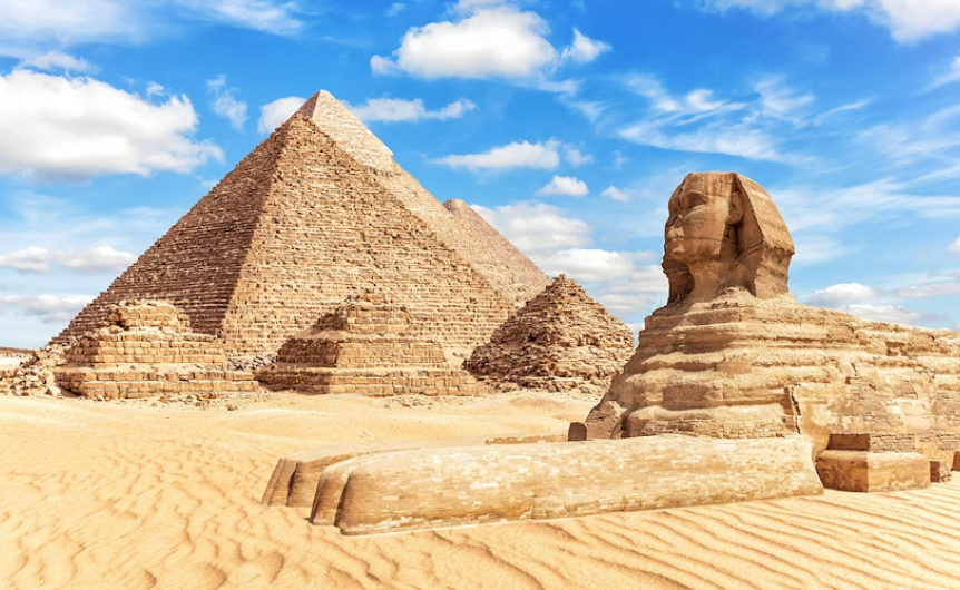 Pyramids in Giza, Egypt